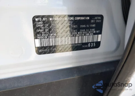 2023 Mitsubishi Outlander Ralliart S-Awc/Se 2.5 S-Awc/Se Black Edition S-Awc/Se Special Editiont S-Awc from USA, damaged, VIN JA4J4UA86PZ032603